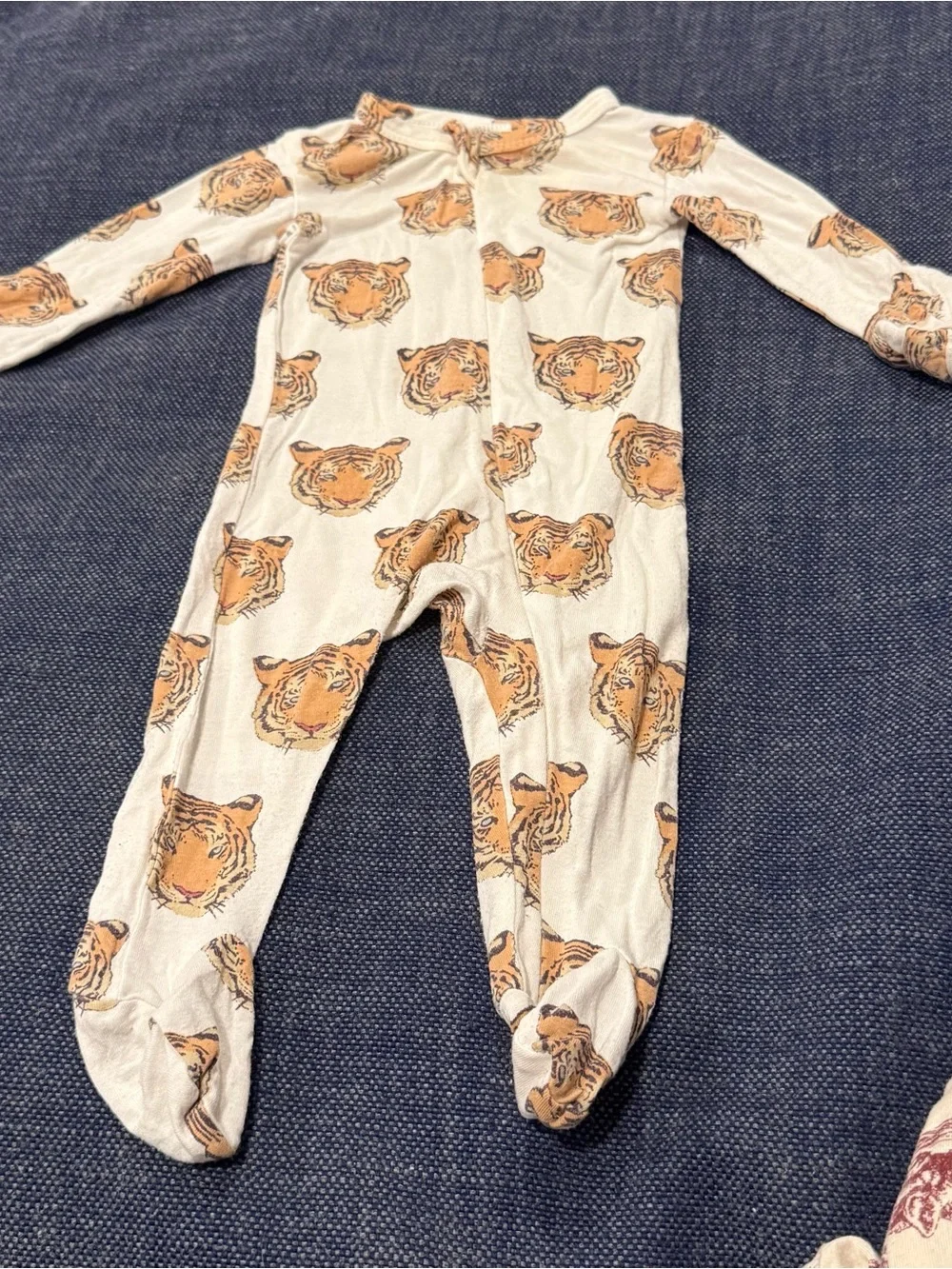 kate quinn Bundle Tiger Fox Animap Print Footed Sleepers Footie 0-3m Bamboo Zip
